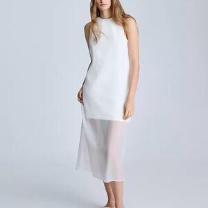 Kenneth Cole Elegant White Sleeveless Dress